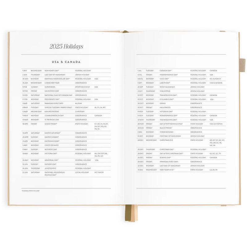 2025 A5 Horizontal Planner | Taupe