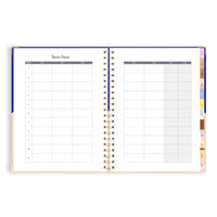 2025 A4 Academic Vertical Planner | Cobalt Ripple