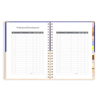 2025 A4 Academic Vertical Planner | Cobalt Ripple