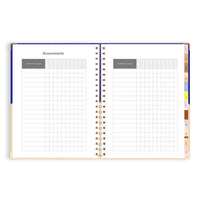 2025 A4 Academic Vertical Planner | Cobalt Ripple