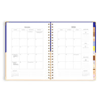 2025 A4 Academic Vertical Planner | Cobalt Ripple