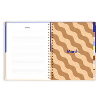 2025 A4 Academic Vertical Planner | Cobalt Ripple