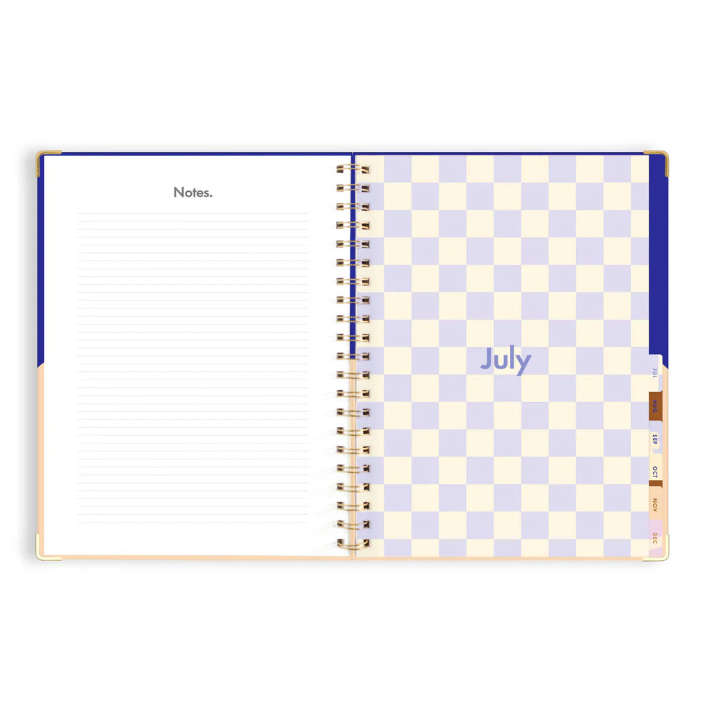 2025 A4 Academic Vertical Planner | Cobalt Ripple