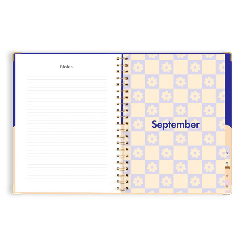 2025 A4 Academic Vertical Planner | Cobalt Ripple