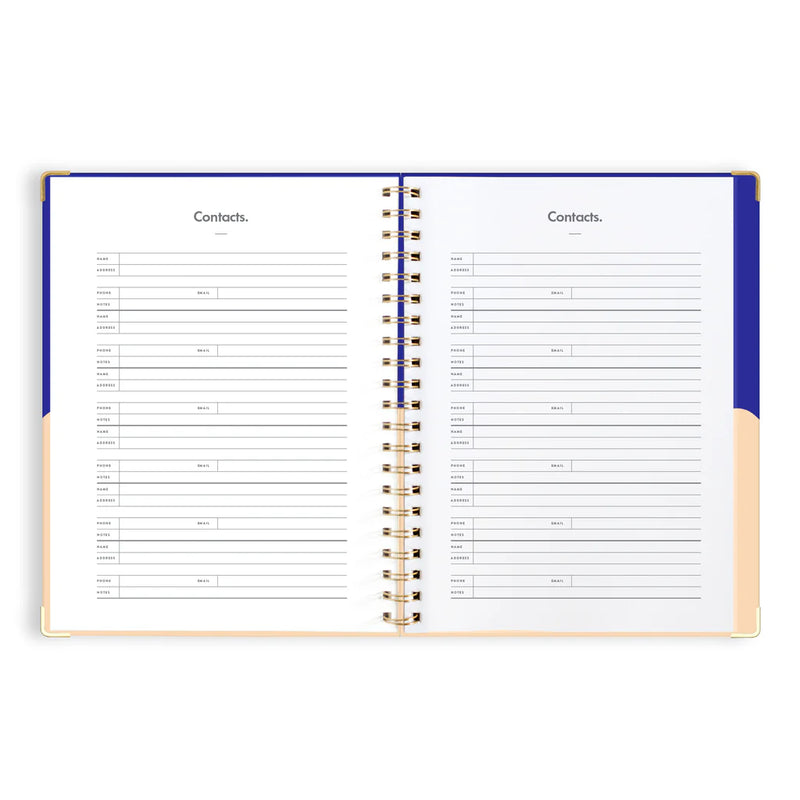 2025 A4 Academic Vertical Planner | Cobalt Ripple