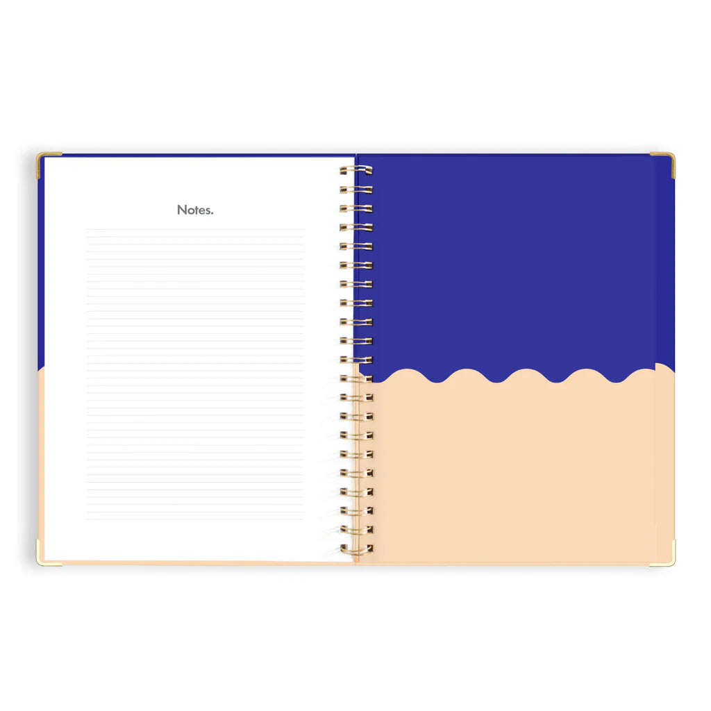 2025 A4 Academic Vertical Planner | Cobalt Ripple