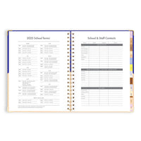 2025 A4 Academic Vertical Planner | Cobalt Ripple