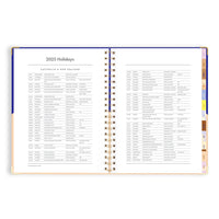 2025 A4 Academic Vertical Planner | Cobalt Ripple