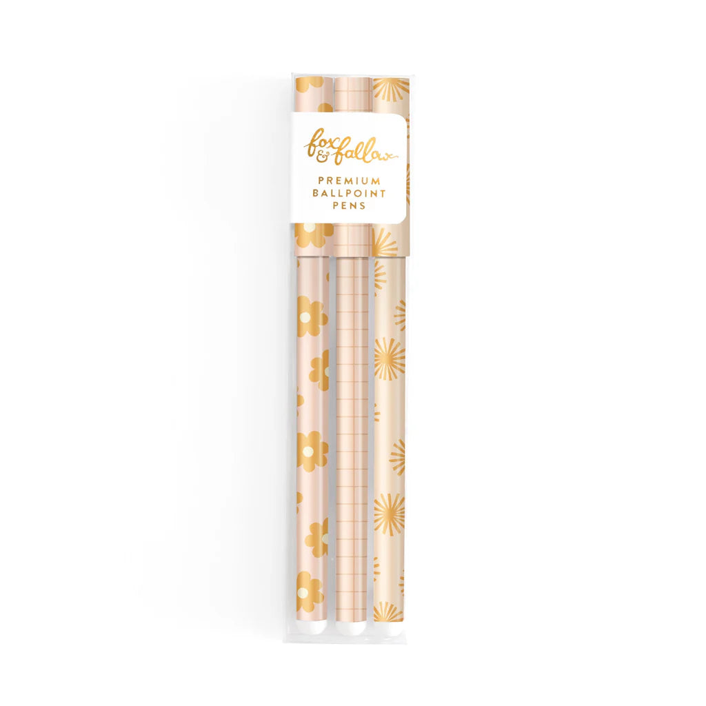 Daisy Grid Ballpoint Pen Pack