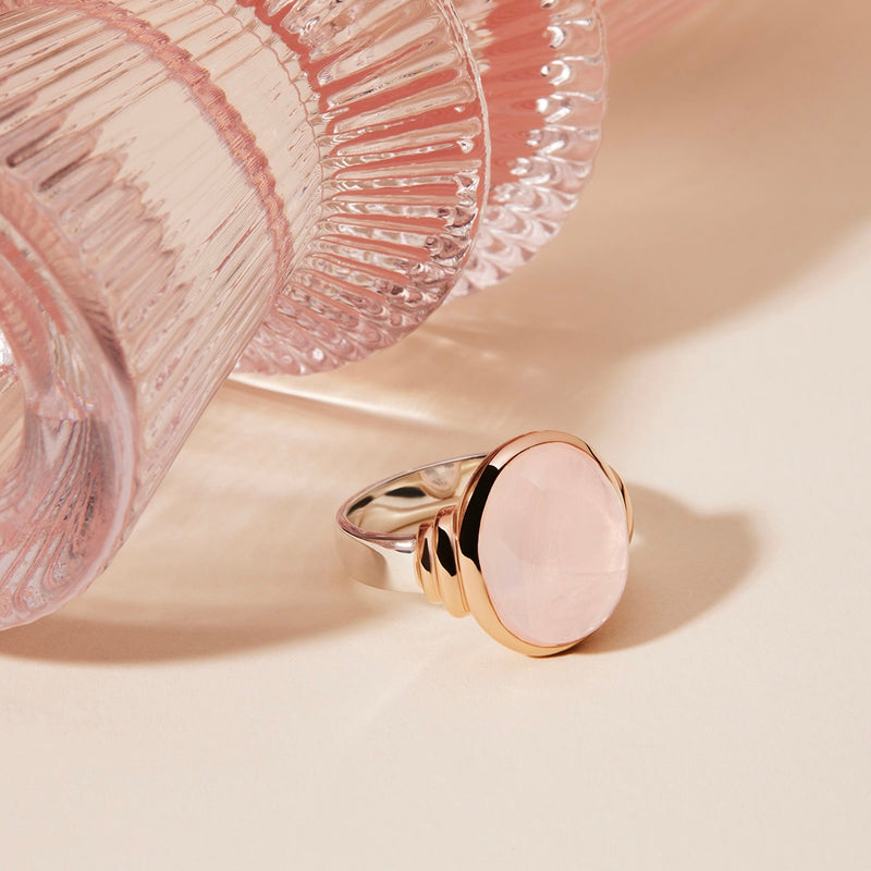 Alba Rose Quartz Ring