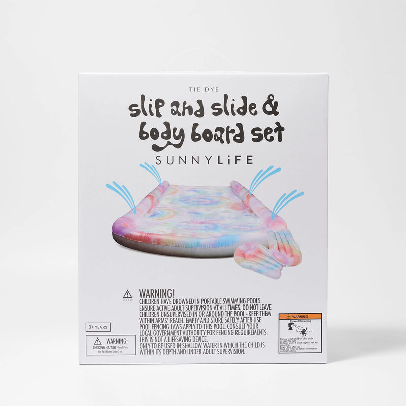 Slip, Slide and Body Board Set | Tie Dye Multi