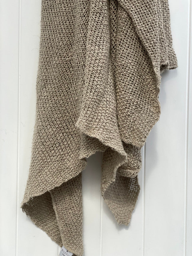 Sorrento Knitted Linen Scarf/Runner | Rustic Linen