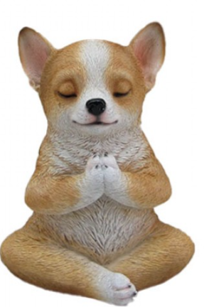 Resin Yoga Dog Statue