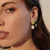 Aphrodite Goddess Small Pearl Earrings | 18KT Yellow Gold Plate