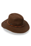 Capri Raffia Fedora | Chocolate