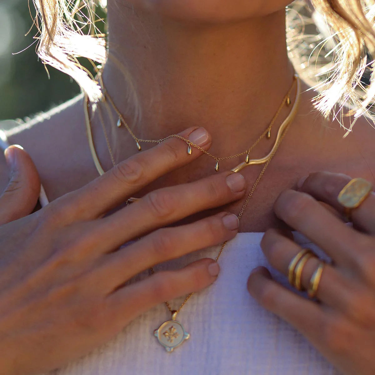 Tear Drop Choker | 18KT Yellow Gold Plate