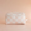 Salmon Check Cosmetic Bags