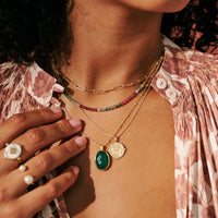 Wandering Soul Tourmaline Necklace | 18KT Yellow Gold Plate