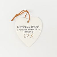 Ceramic Heart with Quote