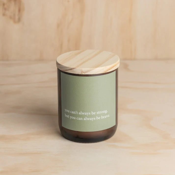 Heartfelt Quote Candle | Be Brave