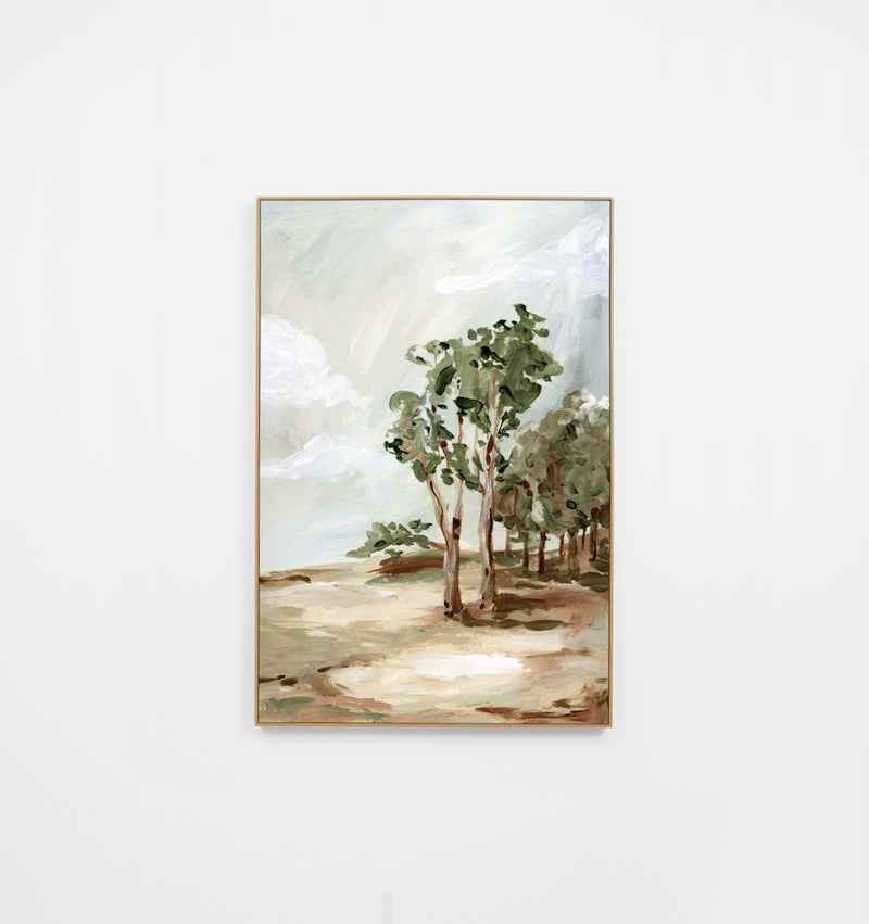 Bushland Portrait Green Canvas Print