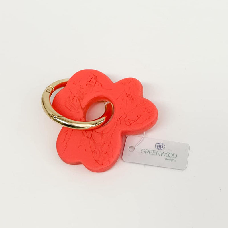 Floral Resin Keyrings | Gold