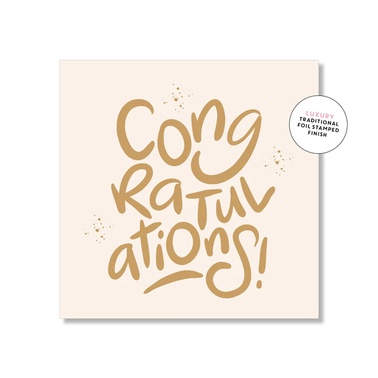 Congratulations Letters Square | Greeting Card