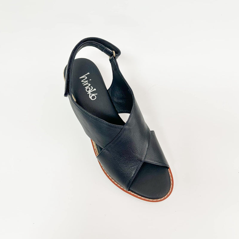 Mila Wedge Sandal | Deep Ocean