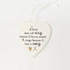 Ceramic Heart with Quote