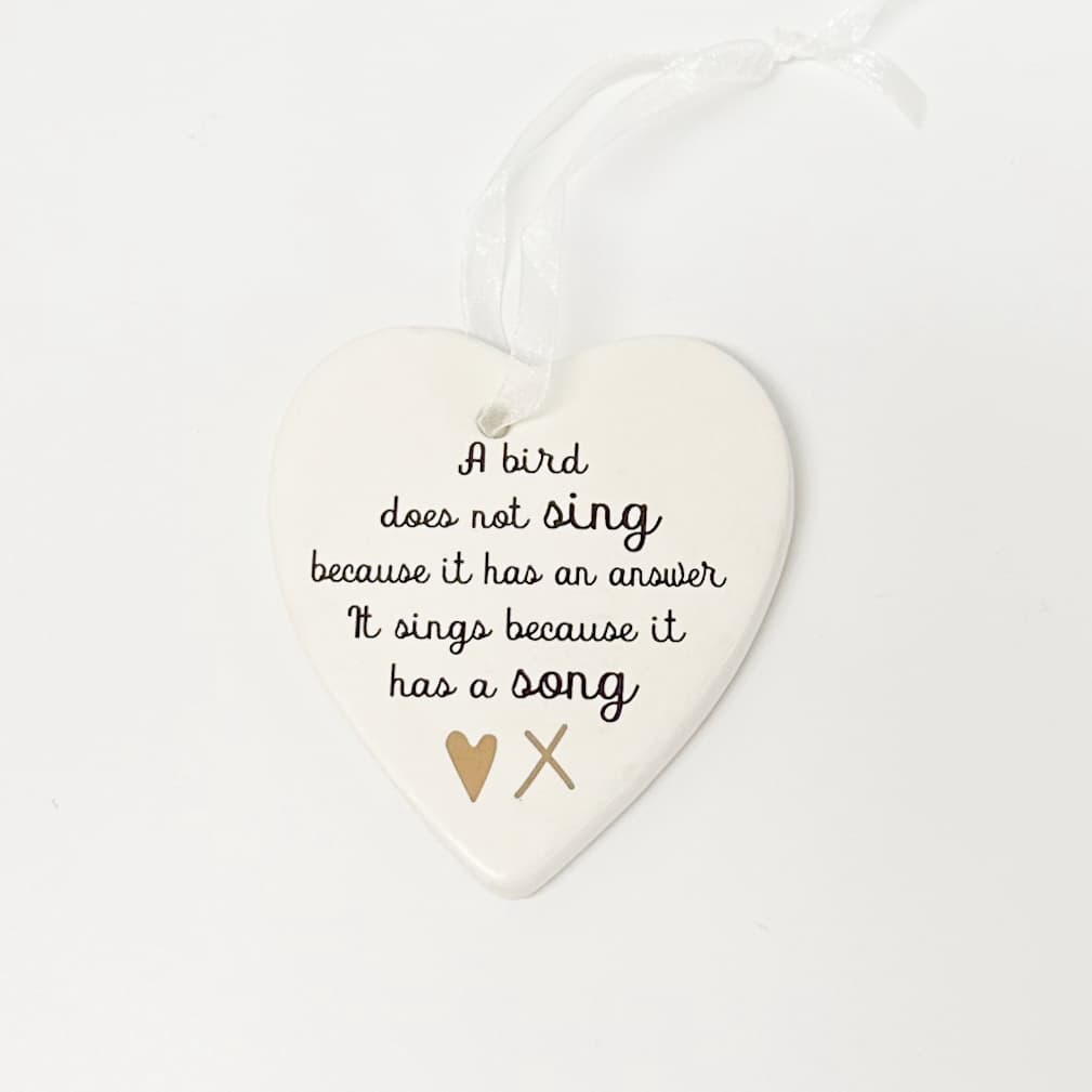 Ceramic Heart with Quote