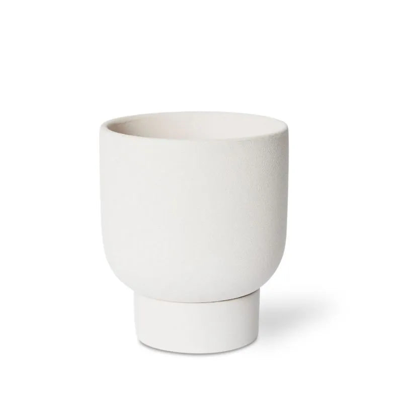 Daylen Pot w. Saucer | White