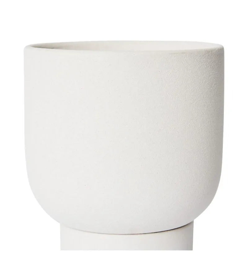 Daylen Pot w. Saucer | White