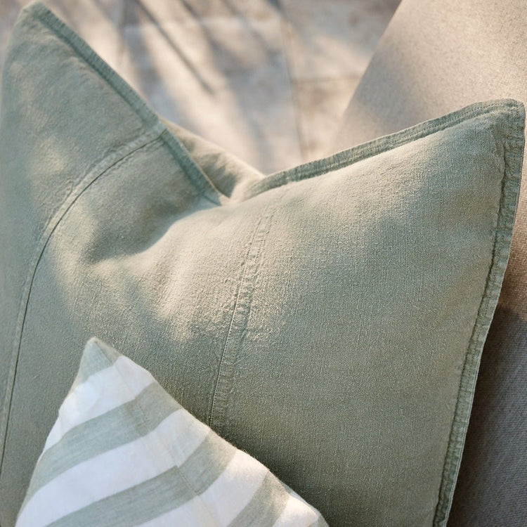 Luca Outdoor Linen Cushion | Pistachio