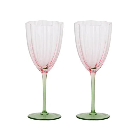 Lotti Glassware Collection | Pink + Green