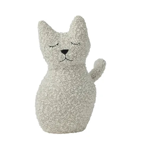 Puss Boucle Doorstop | Ivory