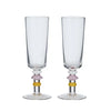 Tori Glassware Cocktail / Flute | Pink + Orange