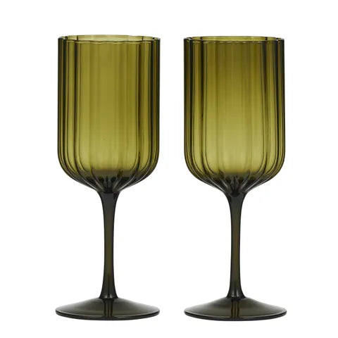 Hazel Glassware Collection | Olive