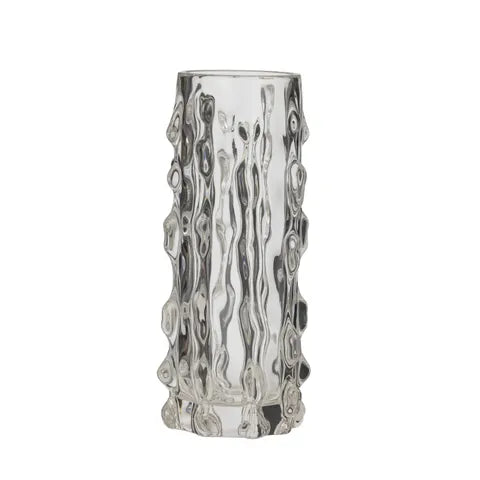 Foresta Dimple Glass Vase | Clear