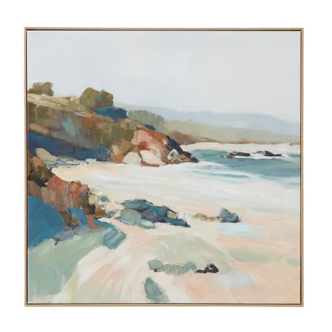 Coastline Ash Frame Oil Painting