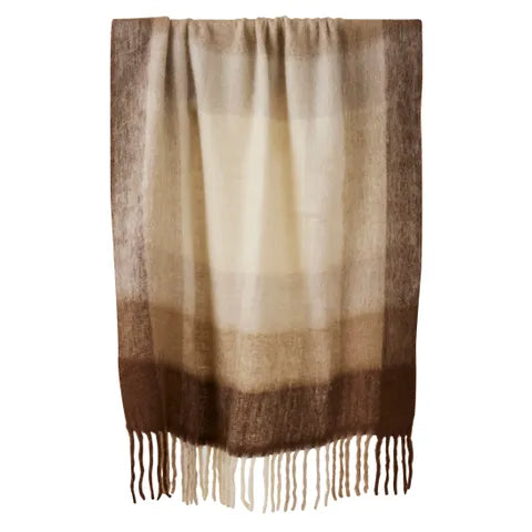 Claudius Wool Blend Throw | Chocolate