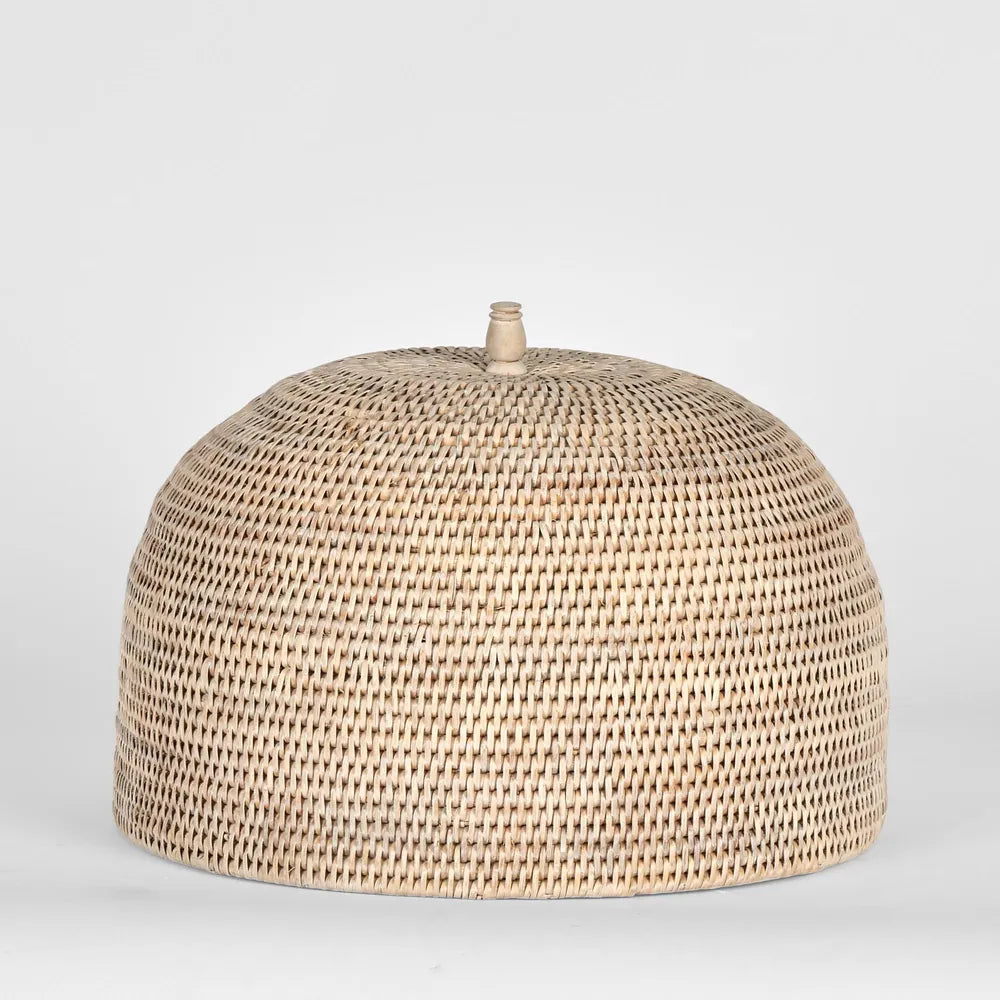 Paume Rattan Food Cover White Wash