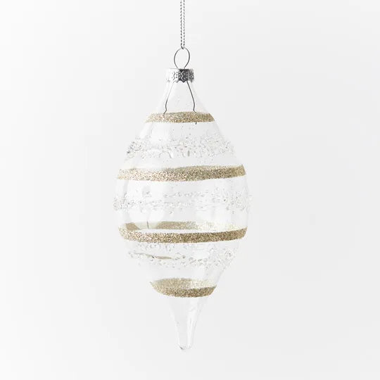 Ornament Finial Glitter | Champagne