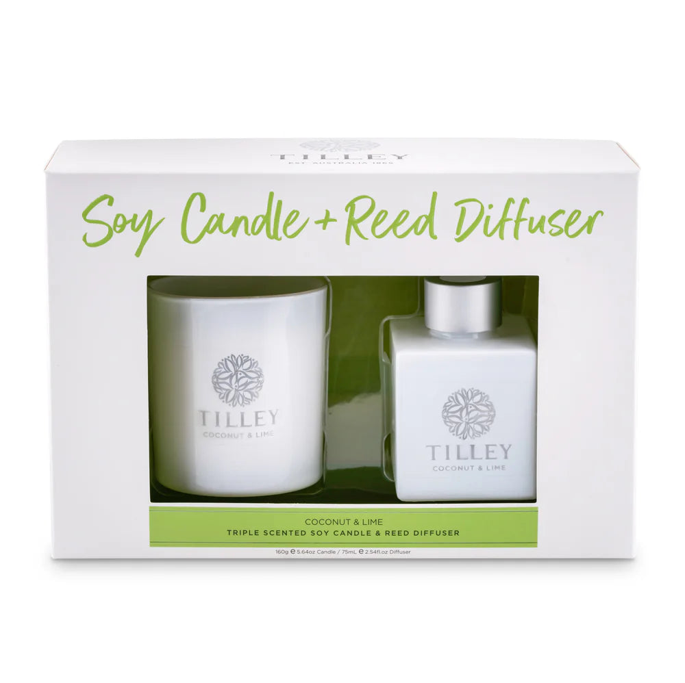 Coconut & Lime Candle & Reed Diffuser Gift Pack