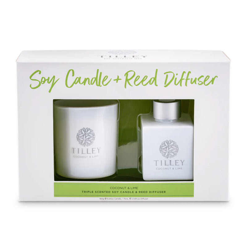 Coconut & Lime Candle & Reed Diffuser Gift Pack