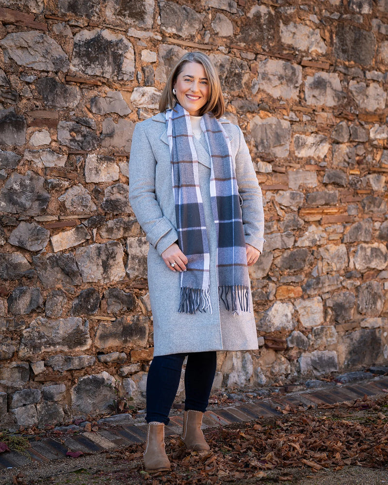 Winter Woollen Check Scarf