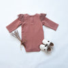 Baby Girls Lace Sleeve Onesie | Pink