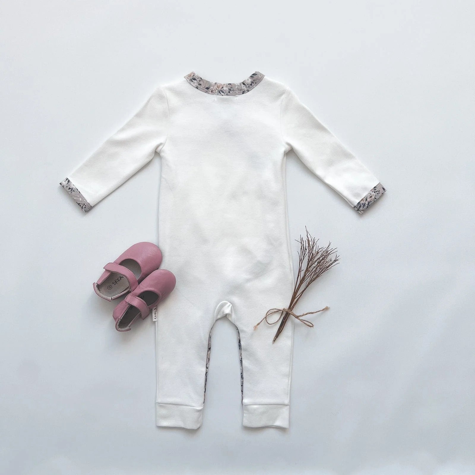 Baby Girls Winter Onesie | Cream