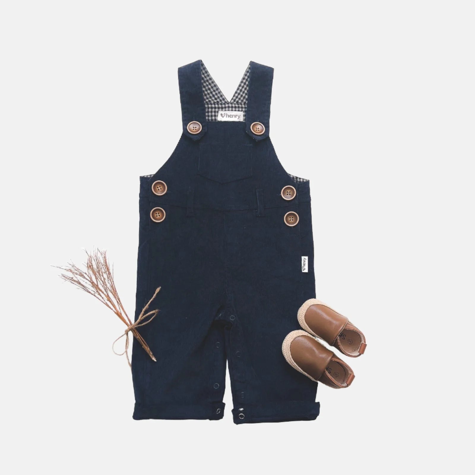 Baby Boys Roy Dungaree | Navy Corduroy