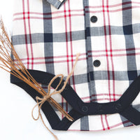 Baby Boys Dress Shirt Romper | Plaid