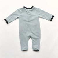 Baby Boys Winter Onesie | Grey Stripe